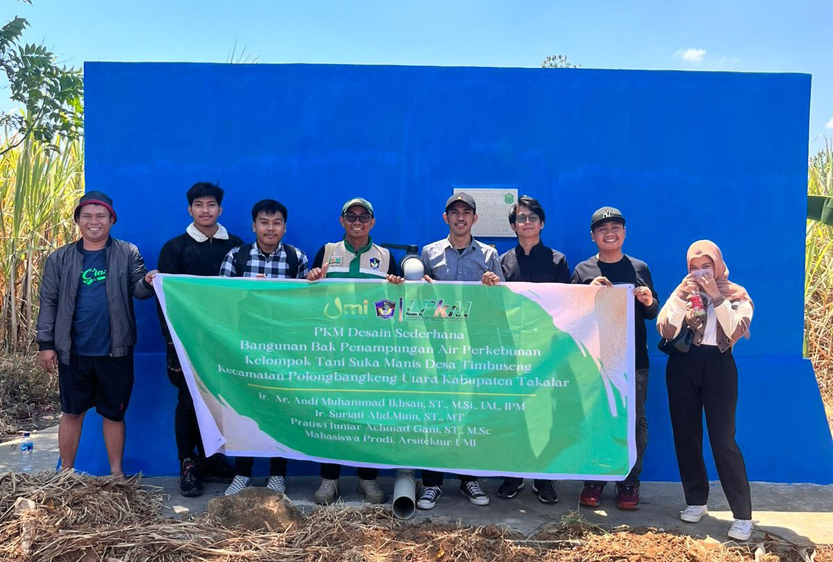 PKM UMI Desain Bak Penampungan Air Perkebunan Desa Timbuseng Takalar
