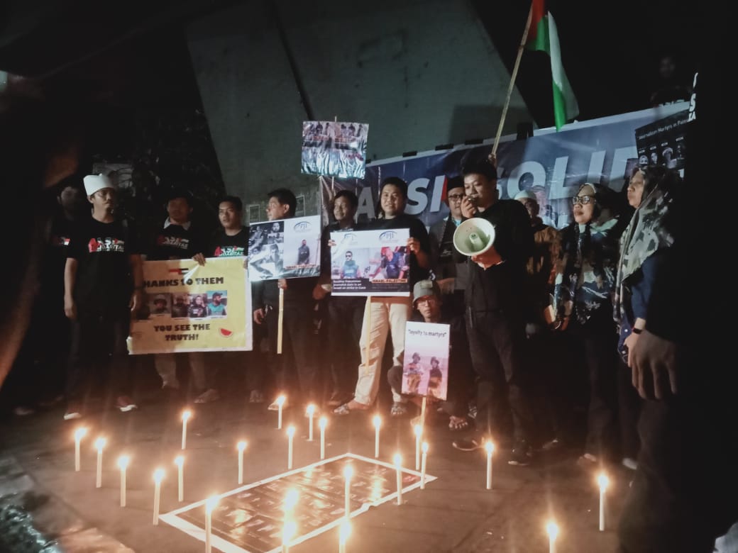 Puluhan Jurnalis Sulsel Gelar Aksi Solidaritas untuk Jurnalis di Gaza
