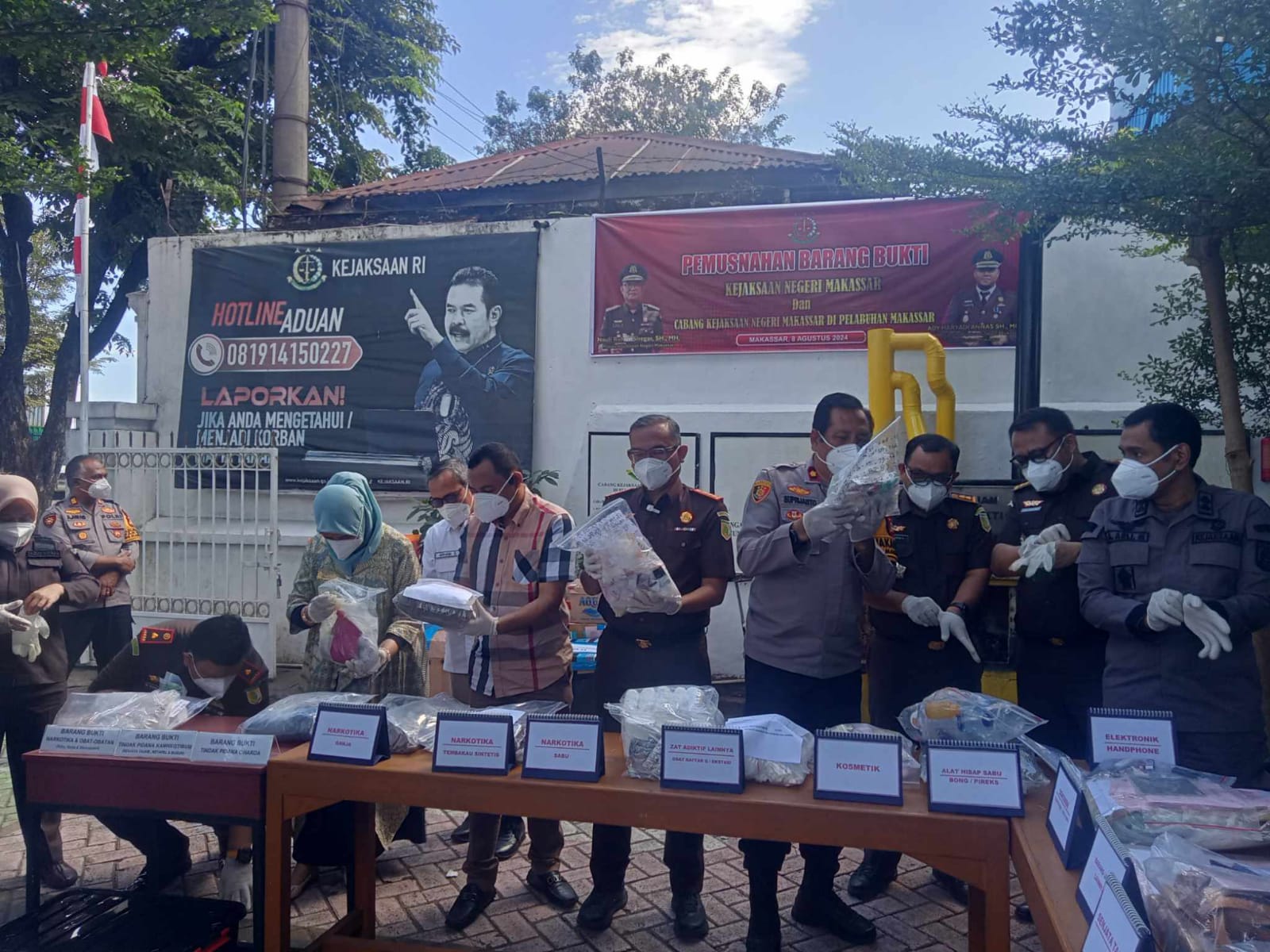 Cabjari Pelabuhan Musnahkan Barang Bukti Narkoba