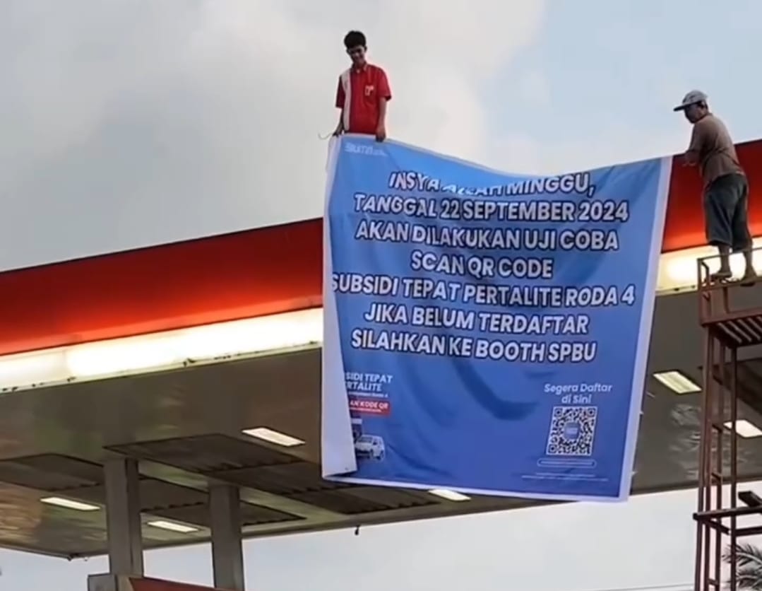 SPBU Pasang Spanduk Uji Coba Pembatasan Pertalite