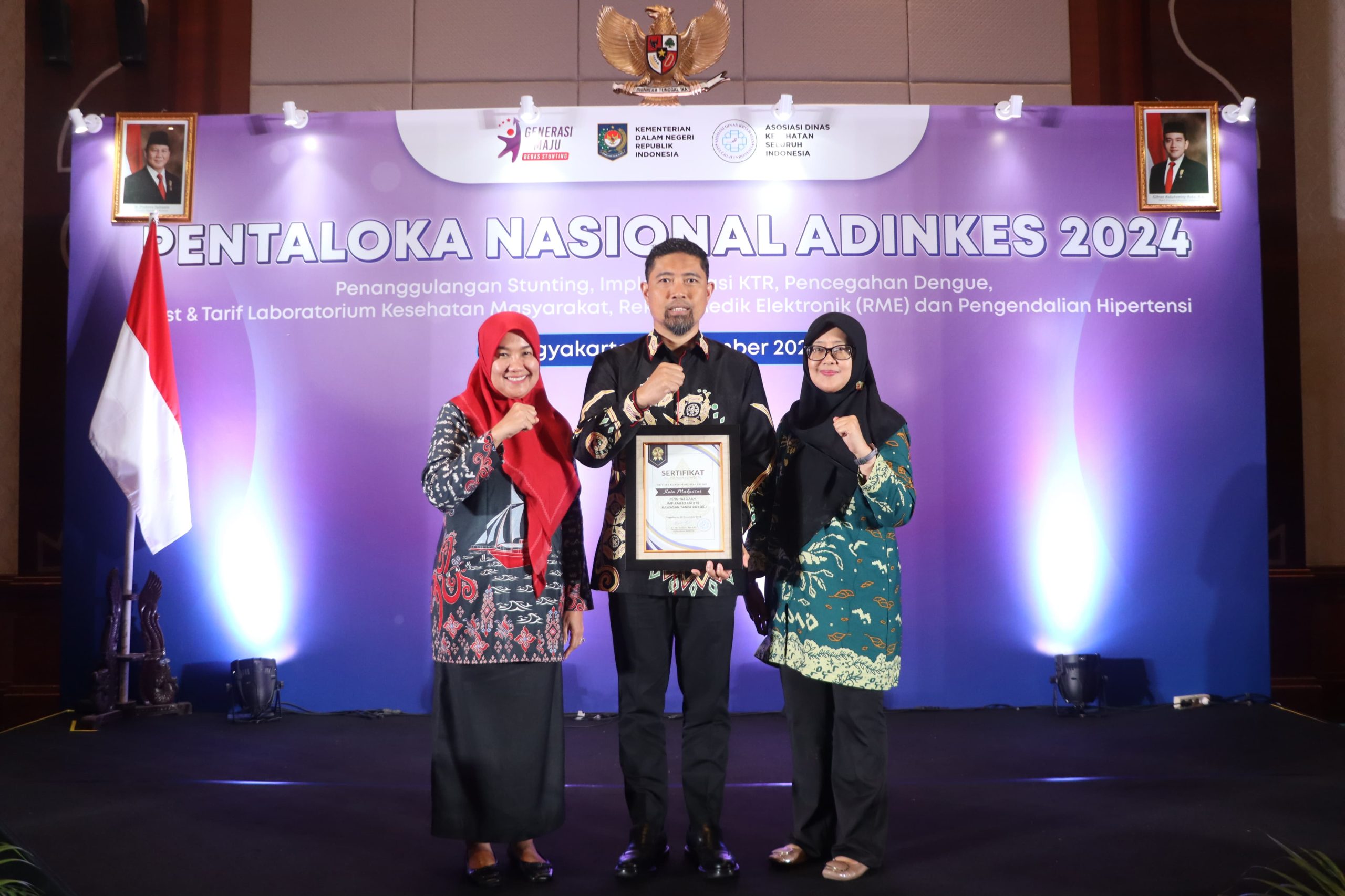 Makassar Terima Penghargaan atas Inisiatif Implementasi Kawasan Tanpa Rokok