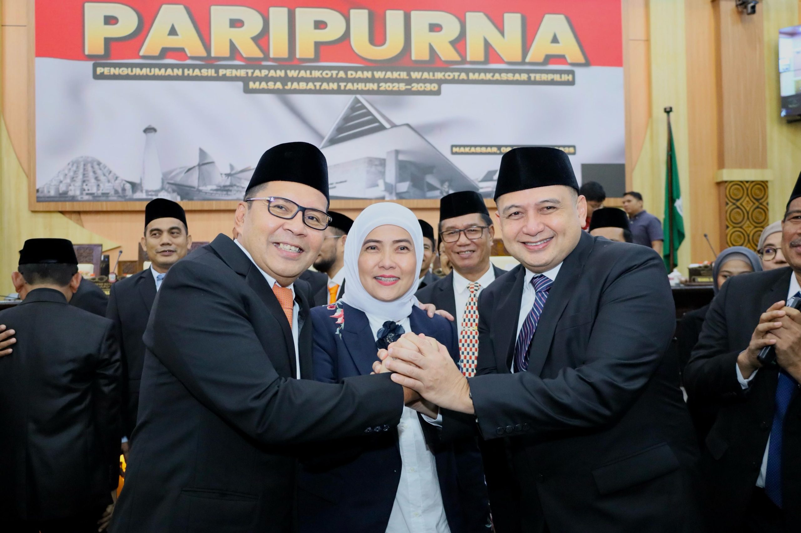 DPRD Paripurnakan Penetapan Munafri-Aliyah Wali Kota Makassar Periode 2025-2030