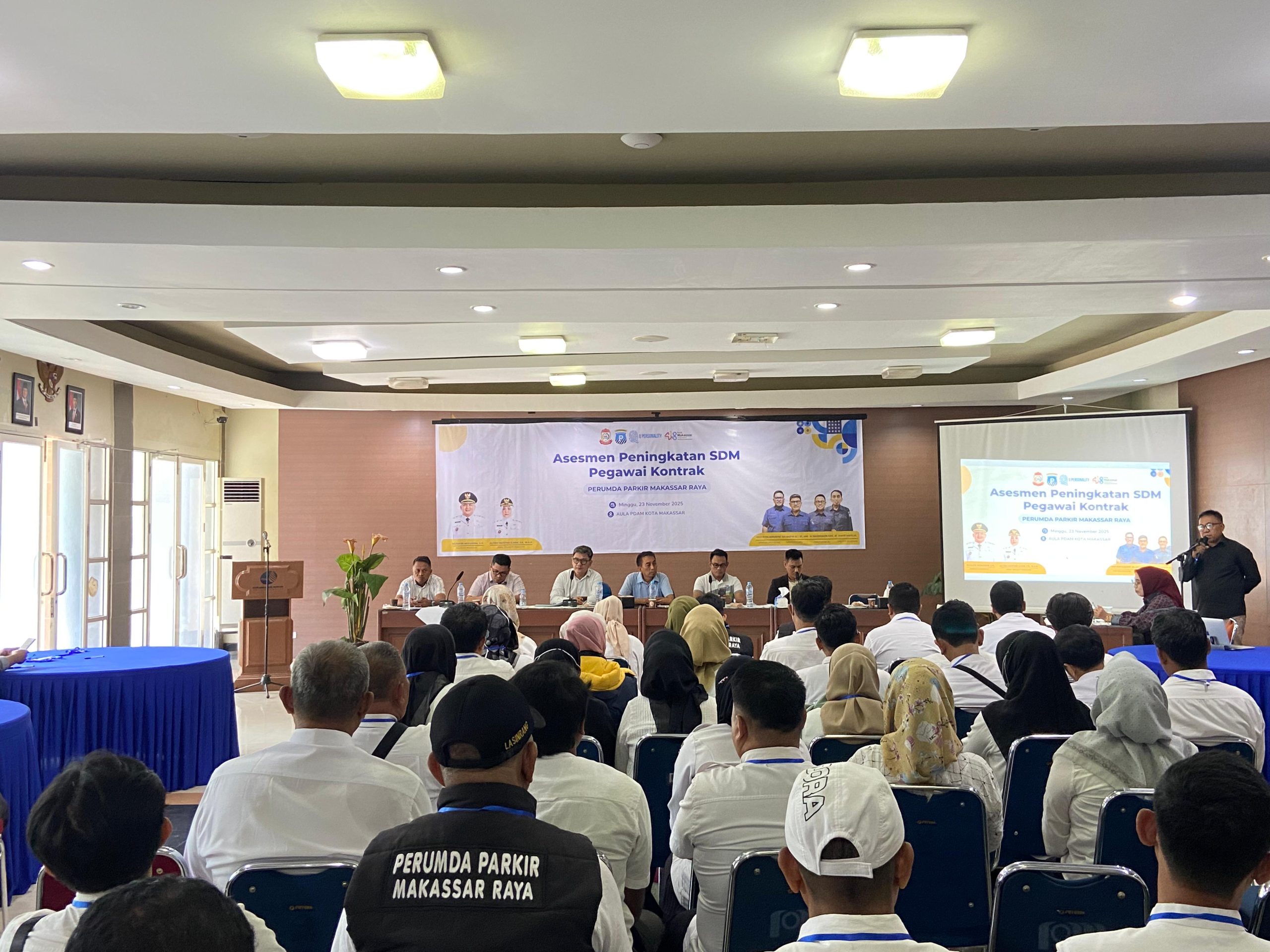 Puluhan Pegawai Kontrak Perumda Parkir Makassar Jalani Asement Peningkatan SDM 