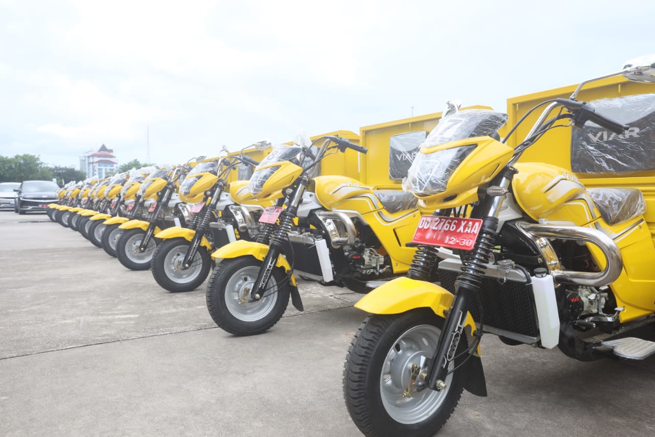 Tambahan 76 Unit Armada Sampah di Makassar, Sebagian Besar Motor Tiga Roda
