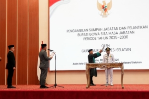 Gantikan Sitti Husniah, Darmawangsyah Muin Resmi Dilantik Sebagai Bupati Gowa Sisa Masa Jabatan 2025–2030